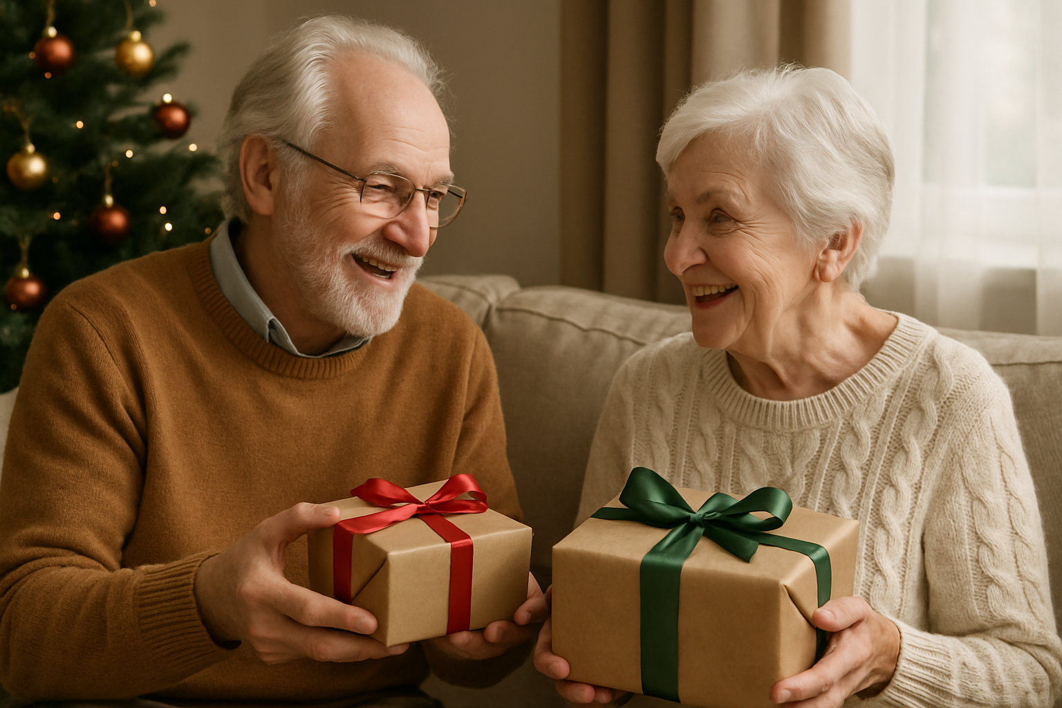 julegaver til bedsteforældre - Illustration